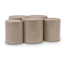  Meridian Dimple Taupe Iron 5 pc Modular Nesting Coffee Table IMAGE 1