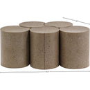  Meridian Dimple Taupe Iron 5 pc Modular Nesting Coffee Table IMAGE 6