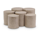  Meridian Dimple Taupe Iron 6 pc Modular Nesting Coffee Table IMAGE 1