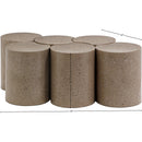  Meridian Dimple Taupe Iron 6 pc Modular Nesting Coffee Table IMAGE 6