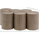  Meridian Dimple Taupe Iron 6 pc Modular Nesting Coffee Table IMAGE 6