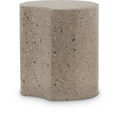  Meridian Dimple Taupe Iron End Table IMAGE 1