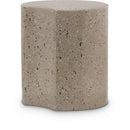  Meridian Dimple Taupe Iron End Table IMAGE 1
