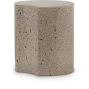  Meridian Dimple Taupe Iron End Table IMAGE 1