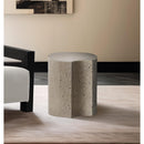  Meridian Dimple Taupe Iron End Table IMAGE 2