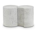 Meridian Dimple White Iron 2 pc Modular Nesting End / Side Table IMAGE 1