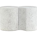  Meridian Dimple White Iron 2 pc Modular Nesting End / Side Table IMAGE 3