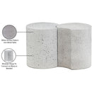  Meridian Dimple White Iron 2 pc Modular Nesting End / Side Table IMAGE 5