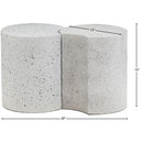  Meridian Dimple White Iron 2 pc Modular Nesting End / Side Table IMAGE 6