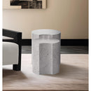  Meridian Dimple White Iron 2 pc Modular Nesting End / Side Table IMAGE 2