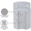  Meridian Dimple White Iron 2 pc Modular Nesting End / Side Table IMAGE 5