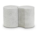  Meridian Dimple White Iron 2 pc Modular Nesting End / Side Table IMAGE 1