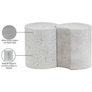  Meridian Dimple White Iron 2 pc Modular Nesting End / Side Table IMAGE 5