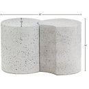  Meridian Dimple White Iron 2 pc Modular Nesting End / Side Table IMAGE 6