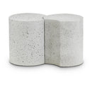  Meridian Dimple White Iron 2 pc Modular Nesting End / Side Table IMAGE 1