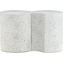  Meridian Dimple White Iron 2 pc Modular Nesting End / Side Table IMAGE 3