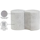  Meridian Dimple White Iron 2 pc Modular Nesting End / Side Table IMAGE 5