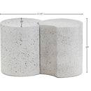  Meridian Dimple White Iron 2 pc Modular Nesting End / Side Table IMAGE 6