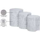  Meridian Dimple White Iron 3 pc Modular Nesting End / Side Table IMAGE 4