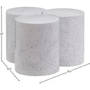  Meridian Dimple White Iron 3 pc Modular Nesting Coffee Table IMAGE 6