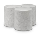  Meridian Dimple White Iron 3 pc Modular Nesting Coffee Table IMAGE 1