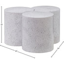  Meridian Dimple White Iron 3 pc Modular Nesting Coffee Table IMAGE 6