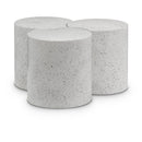  Meridian Dimple White Iron 3 pc Modular Nesting Coffee Table IMAGE 1