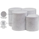  Meridian Dimple White Iron 4 pc Modular Nesting Coffee Table IMAGE 5