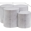  Meridian Dimple White Iron 4 pc Modular Nesting Coffee Table IMAGE 6