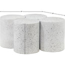  Meridian Dimple White Iron 4 pc Modular Nesting Coffee Table IMAGE 6