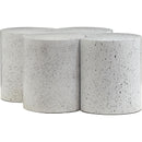  Meridian Dimple White Iron 4 pc Modular Nesting Coffee Table IMAGE 3