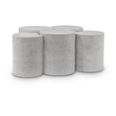  Meridian Dimple White Iron 5 pc Modular Nesting Coffee Table IMAGE 1