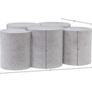 Meridian Dimple White Iron 5 pc Modular Nesting Coffee Table IMAGE 6
