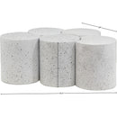  Meridian Dimple White Iron 5 pc Modular Nesting Coffee Table IMAGE 6