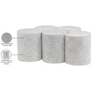  Meridian Dimple White Iron 5 pc Modular Nesting Coffee Table IMAGE 5