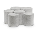  Meridian Dimple White Iron 6 pc Modular Nesting Coffee Table IMAGE 1