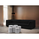  Meridian Dimple White Iron 6 pc Modular Nesting Coffee Table IMAGE 2