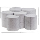  Meridian Dimple White Iron 6 pc Modular Nesting Coffee Table IMAGE 6