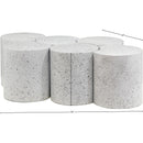  Meridian Dimple White Iron 6 pc Modular Nesting Coffee Table IMAGE 6