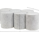  Meridian Dimple White Iron 6 pc Modular Nesting Coffee Table IMAGE 6