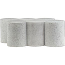  Meridian Dimple White Iron 6 pc Modular Nesting Coffee Table IMAGE 3