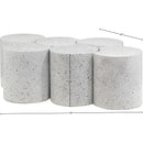  Meridian Dimple White Iron 6 pc Modular Nesting Coffee Table IMAGE 6