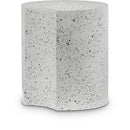  Meridian Dimple White Iron End Table IMAGE 1
