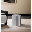  Meridian Dimple White Iron End Table IMAGE 2