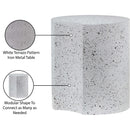  Meridian Dimple White Iron End Table IMAGE 5