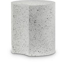  Meridian Dimple White Iron End Table IMAGE 1