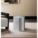 Meridian Dimple White Iron End Table IMAGE 2
