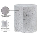  Meridian Dimple White Iron End Table IMAGE 5