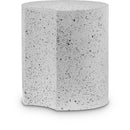  Meridian Dimple White Iron End Table IMAGE 1