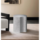  Meridian Dimple White Iron End Table IMAGE 2